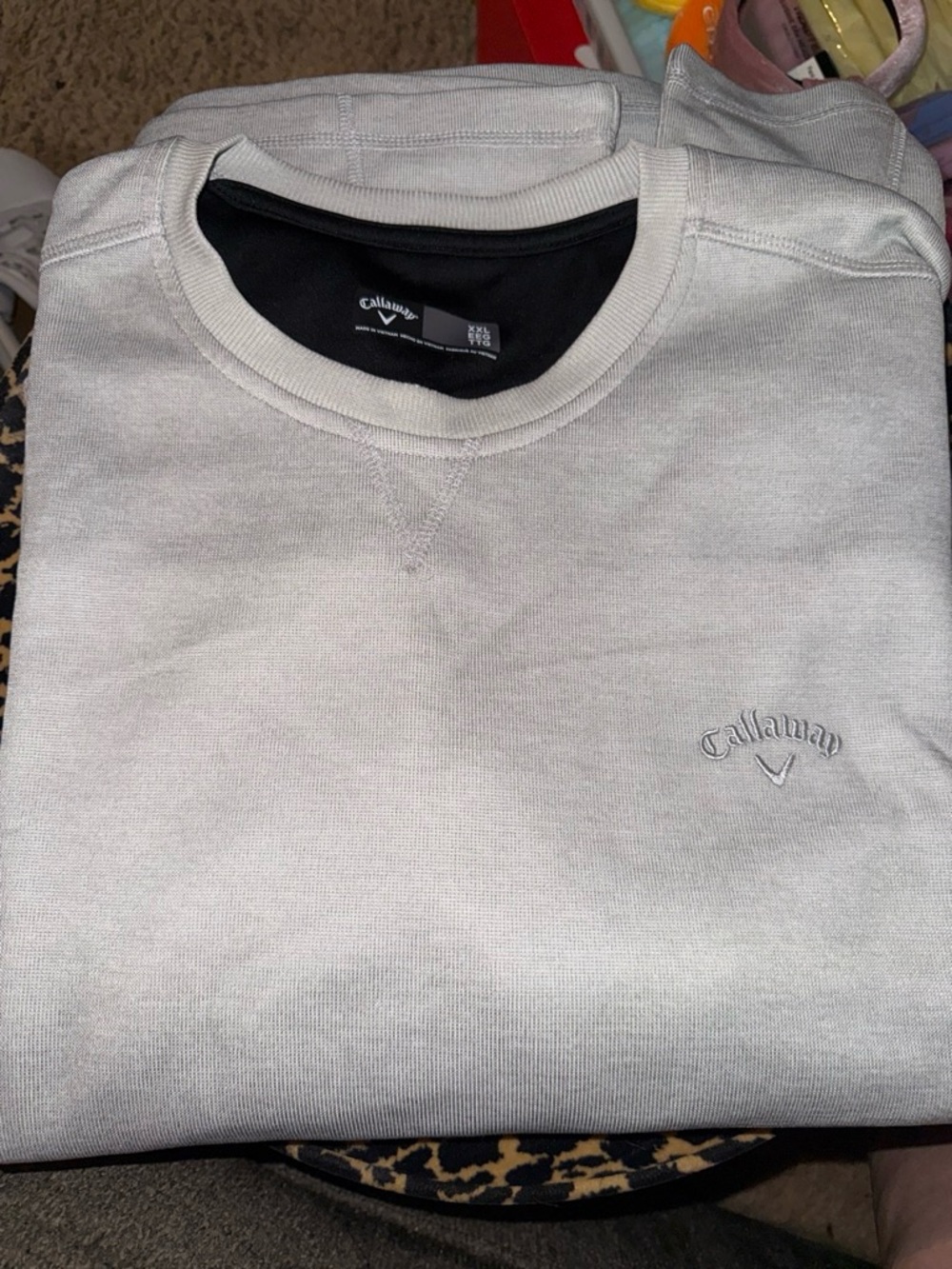 Callaway Men's Crewneck Sweater in Light Gray
